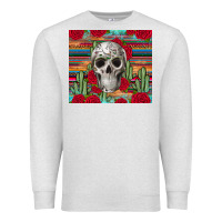 Oatmeal Heather skull cactus Premium Sweatshirt - JahusDesignShop