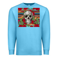 Ocean Blue skull cactus Premium Sweatshirt - JahusDesignShop