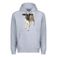 Heather Grey dorper baby sheep Premium Hoodie - LillyAllenDesigns