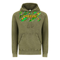 Vintage Olive leopar and cowhide with cheers Vintage Hoodie - AdoDesignShop