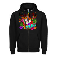 Black mexican day of the dead Zipper Hoodie - Zillion Design Studio
