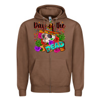 Chestnut mexican day of the dead Zipper Hoodie - Zillion Design Studio