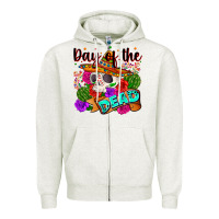 Oatmeal Heather mexican day of the dead Zipper Hoodie - Zillion Design Studio