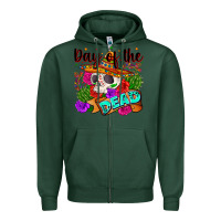 Sports Green mexican day of the dead Zipper Hoodie - Zillion Design Studio