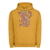 Pigment Peanut Butter i got 99 problems and i caused all of them Urban Hoodie - MaliasSmallBusiness