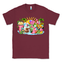 Burgundy beach summer coffee cups Classic Tee - Zillion Design Studio