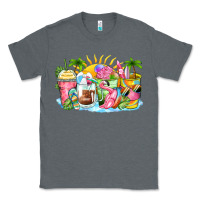 Charcoal Heather beach summer coffee cups Classic Tee - Zillion Design Studio