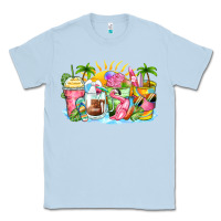 Dusty Blue beach summer coffee cups Classic Tee - Zillion Design Studio