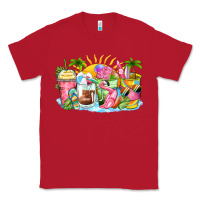 Red beach summer coffee cups Classic Tee - Zillion Design Studio