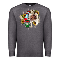 Charcoal Heather Christmas dental sunflower Premium Sweatshirt - JahusDesignShop