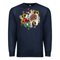 Navy Christmas dental sunflower Premium Sweatshirt - JahusDesignShop