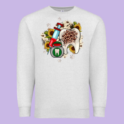 Christmas Dental Sunflower Premium Sweatshirt Designed By Jahusdesignshop