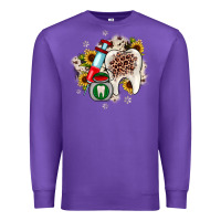 Purple Christmas dental sunflower Premium Sweatshirt - JahusDesignShop