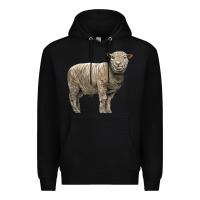 Black southdown sheep Premium Hoodie - LillyAllenDesigns