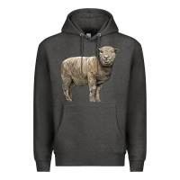 Charcoal Heather southdown sheep Premium Hoodie - LillyAllenDesigns