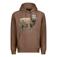 Chestnut southdown sheep Premium Hoodie - LillyAllenDesigns