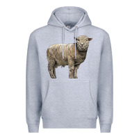 Heather Grey southdown sheep Premium Hoodie - LillyAllenDesigns