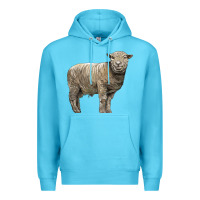 Ocean Blue southdown sheep Premium Hoodie - LillyAllenDesigns