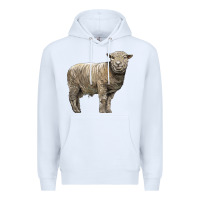 White southdown sheep Premium Hoodie - LillyAllenDesigns