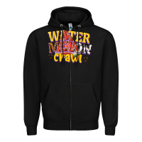 Black watermelon crawl Zipper Hoodie - texasbilliewilder