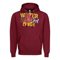 Burgundy watermelon crawl Zipper Hoodie - texasbilliewilder