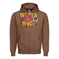 Chestnut watermelon crawl Zipper Hoodie - texasbilliewilder