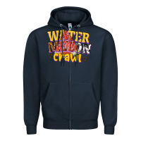 Navy watermelon crawl Zipper Hoodie - texasbilliewilder