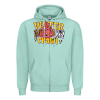 Seafoam watermelon crawl Zipper Hoodie - texasbilliewilder