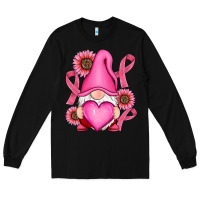 Black Breast Cancer gnomes Long Sleeve Tee - RanaPortraitStore