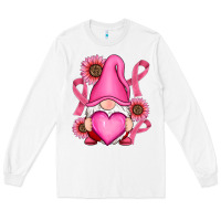 White Breast Cancer gnomes Long Sleeve Tee - RanaPortraitStore