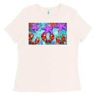 Bone crab and starfish  cup Ladies Tee - BarkalooDesign