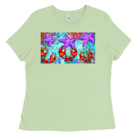 Matcha crab and starfish  cup Ladies Tee - BarkalooDesign