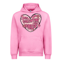 Fuchsia Pink my valentine has paws Urban Hoodie - MaliasSmallBusiness