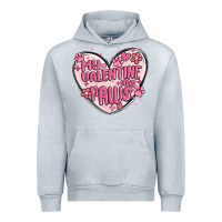 Heather Grey my valentine has paws Urban Hoodie - MaliasSmallBusiness