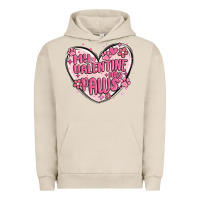 Pigment French Oak my valentine has paws Urban Hoodie - MaliasSmallBusiness