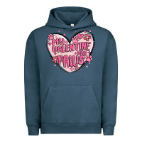 Pigment Midnight Navy my valentine has paws Urban Hoodie - MaliasSmallBusiness
