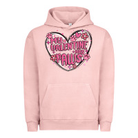 Pigment Salmon my valentine has paws Urban Hoodie - MaliasSmallBusiness