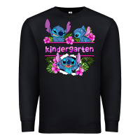 Black preview flower stitch kindergarten Premium Sweatshirt - AdoDesignShop