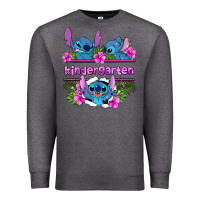 Charcoal Heather preview flower stitch kindergarten Premium Sweatshirt - AdoDesignShop