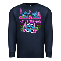Navy preview flower stitch kindergarten Premium Sweatshirt - AdoDesignShop