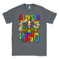 Charcoal Heather always bee kind pride lgbtq Classic Tee - texasbilliewilder