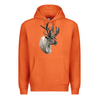 Carrot Reindeer Buck Deer Head Premium Hoodie - LillyAllenDesigns