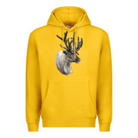Lemon Reindeer Buck Deer Head Premium Hoodie - LillyAllenDesigns