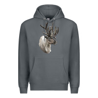 Rock Reindeer Buck Deer Head Premium Hoodie - LillyAllenDesigns