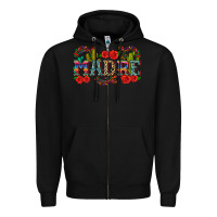Black madre Zipper Hoodie - Zillion Design Studio