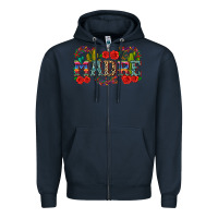 Navy madre Zipper Hoodie - Zillion Design Studio