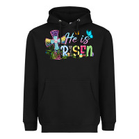 Black Easter Day He is risen Heavyweight Hoodie - OliviaCreatesArt