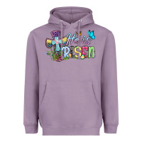 Lavender Easter Day He is risen Heavyweight Hoodie - OliviaCreatesArt
