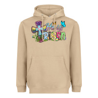 Mushroom Easter Day He is risen Heavyweight Hoodie - OliviaCreatesArt