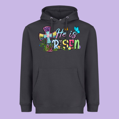 Easter Day He Is Risen Heavyweight Hoodie Designed By Oliviacreatesart